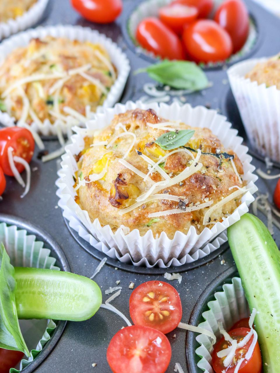 easy one bowl savoury muffins - my lovely little lunch box