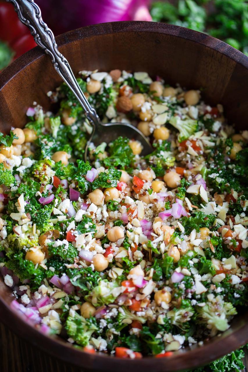 Quinoa Kale Salad with Lemon Dressing - Peas and Crayons