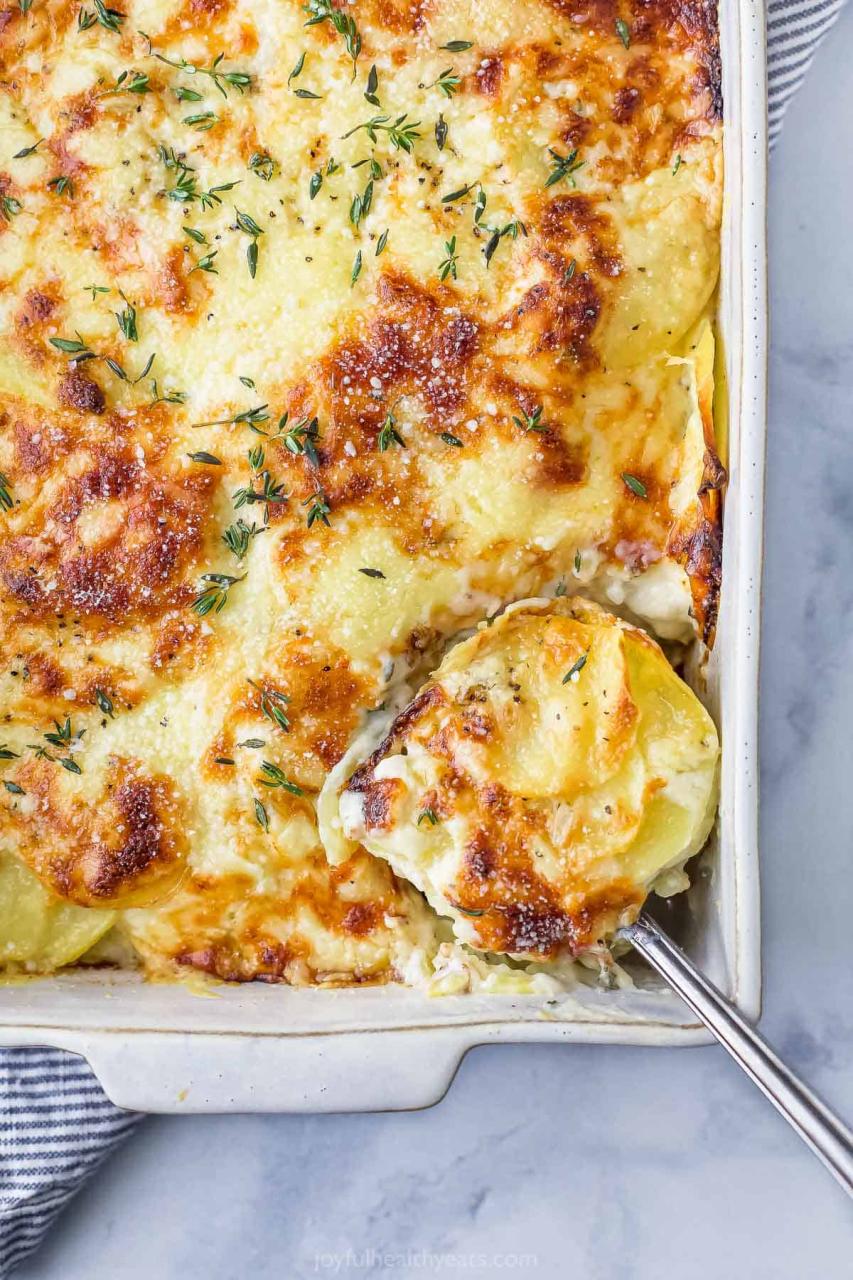Cheesy Scalloped Potatoes Recipe | Joyful Healthy Eats