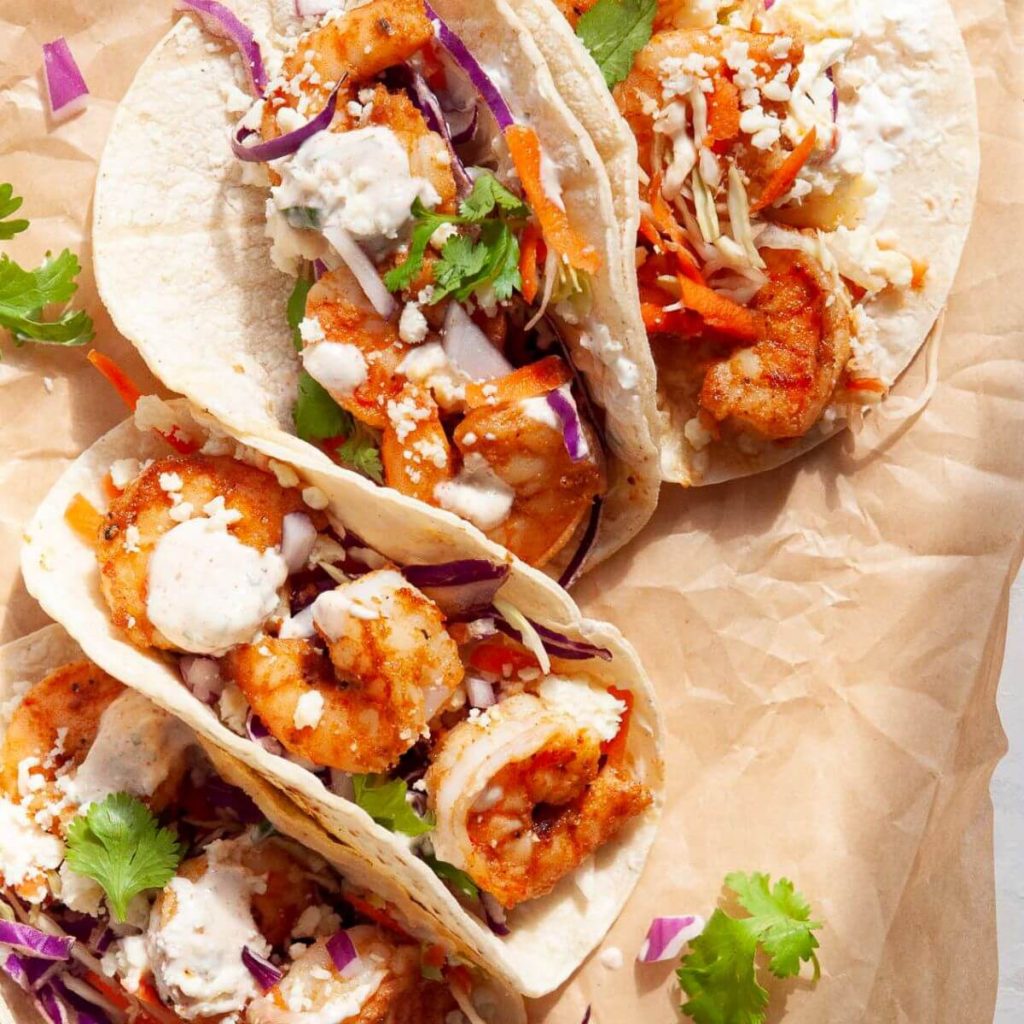 How to make Shrimp Tacos with Garlic and Cilantro - Cooking Easy Meals